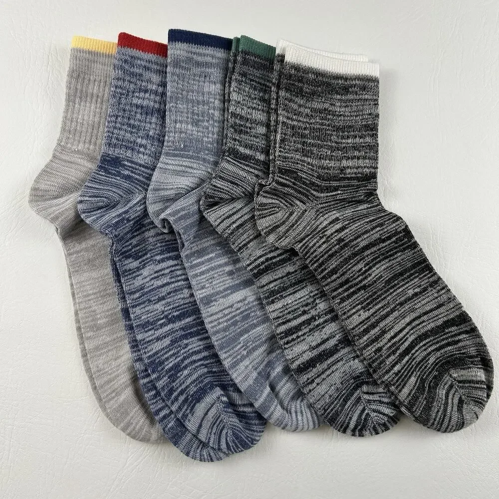 Nordstrom Rack Men’s 5 Pair Quarter Crew Casual Socks Shoe Size 6-12.5